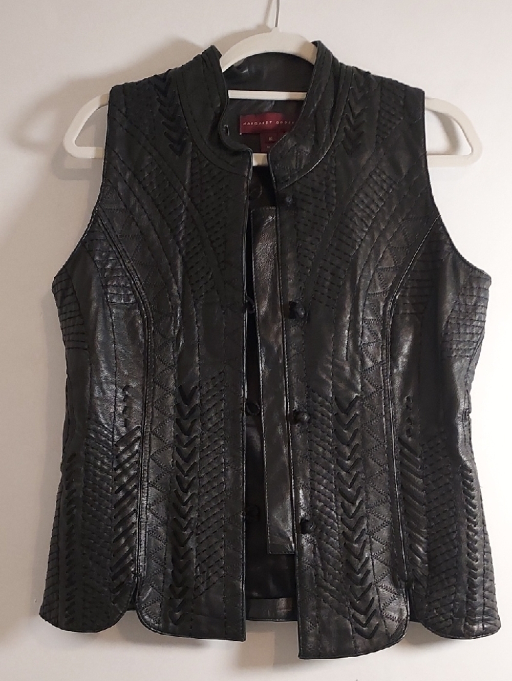 Margaret Godfrey genuine Leather Vest Size 10